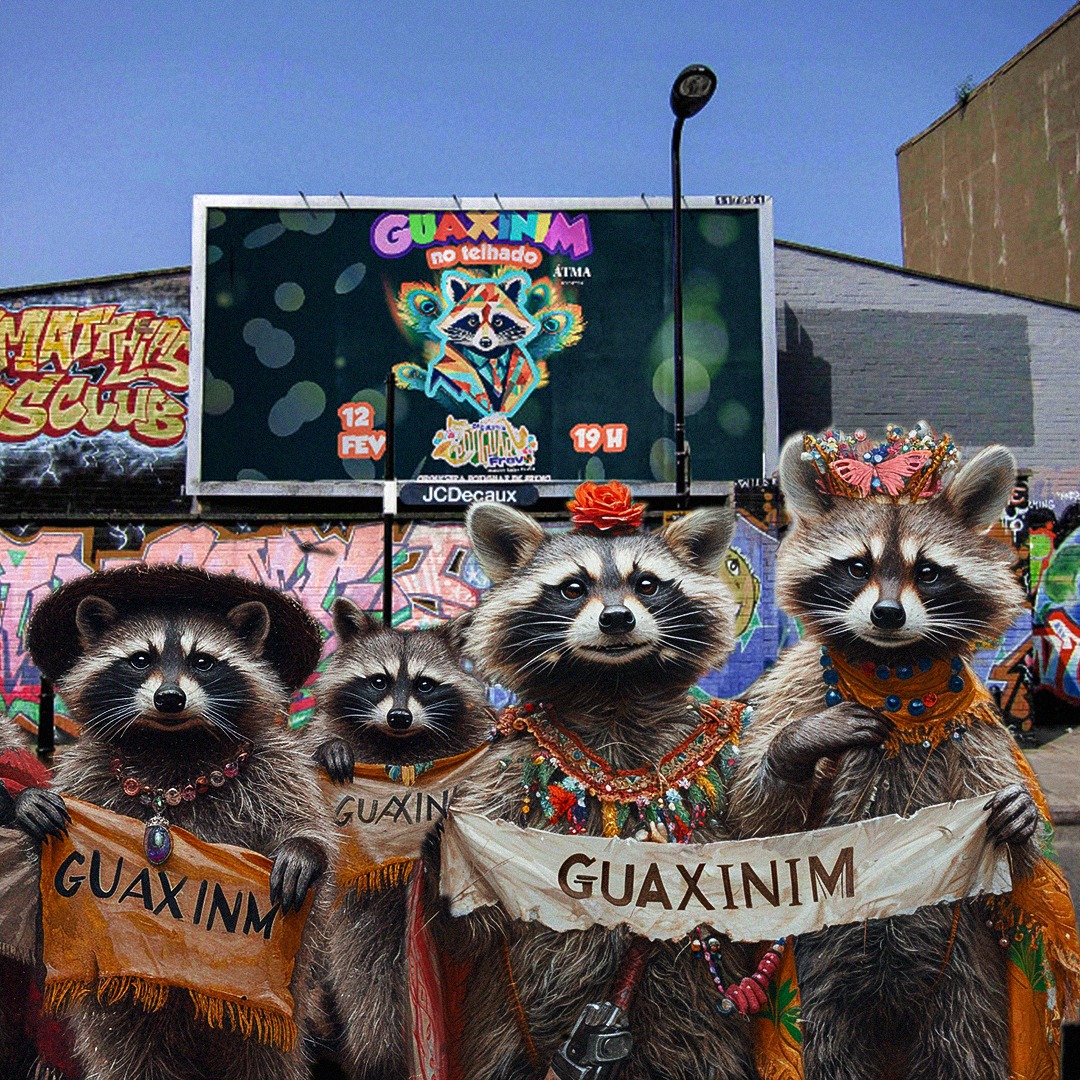 É CARNAVAL! É GUAXINIM NO TELHADO